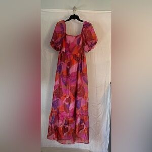Vibrant Pink and Purple Women’s Dress